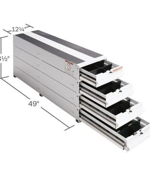 Weather Guard Model 328-3 ITEMIZER Van Drawer Unit, Stacked, 49in x 12.25in x 23.5in