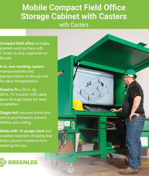Greenlee 7060-CFO Compact Field Office with Casters - McCally Tool and Supply | Industrial Distributor & Repair